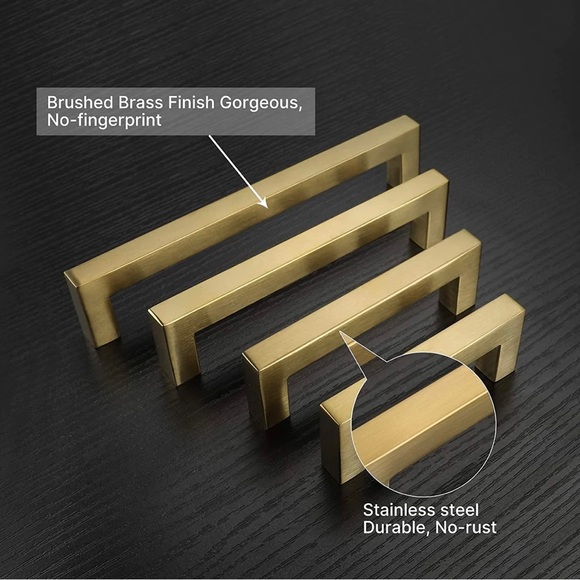 15 pack 10” Golden Warm LSJ12GD256 Kitchen Square T Bar Cabinet Door Handles NEW - Picture 8 of 16